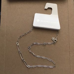 Kendra Scott Etta Rhodium Over Brass Chain Necklace - Silver